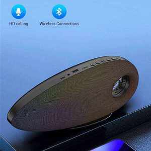 Shark Tooth Shaped Wireless <b>Clock</b> Dazzling Colorful Lights Fabric Cover Blue Tooth RGB Stereo Sound Full Featured Speaker - Product Image 6