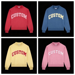 Sudadera con Capucha Extra Grande de Algodón para <span class=keywords><strong>Mujer</strong></span>, Bordada Personalizada, Suéter de Cuello Redondo de Diseño, Personalización Unisex con Logotipo - Product Image 6