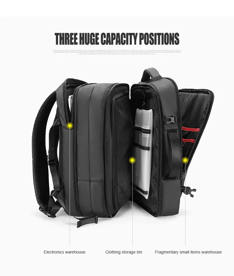 Multifunction Mens Business Laptop Travel Backpack