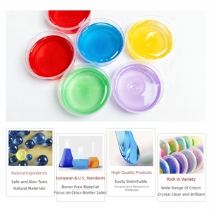 Kit de slime cristallin à faible teneur en bore, norme UE/US, non collant, non toxique, 12 couleurs, jouet sensoriel anti-stress, vente en gros, 14+ - Product Image 4