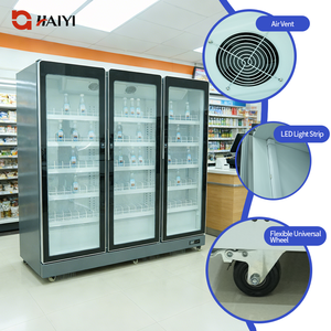Refroidisseur de boissons commercial avec étagères réglables en acier inoxydable, refroidisseur de boissons pour supermarché - Product Image 5