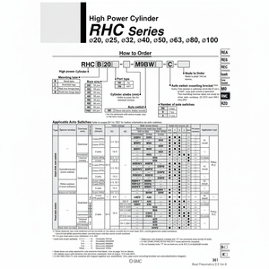 กระบอกลมแรงสูง RHCB50-665ชิ้นส่วนนิวเมติก SMC - Product Image 1
