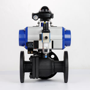 Válvula <span class=keywords><strong>de</strong></span> Bola <span class=keywords><strong>de</strong></span> 3 Vías WCB para Medios Ácidos con Actuador Neumático (Movimiento <span class=keywords><strong>de</strong></span> 90°), Caja <span class=keywords><strong>de</strong></span> Monitoreo <span class=keywords><strong>de</strong></span> Posición y Regulador <span class=keywords><strong>de</strong></span> Filtro <span class=keywords><strong>de</strong></span> Aire Opcional - Product Image 4