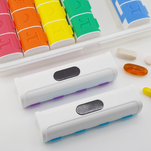 NBBLUESKY 2025 Boîte à pilules haut <span class=keywords><strong>de</strong></span> gamme Organisateur sept <span class=keywords><strong>jours</strong></span> Personnalisable Plastique PP et Silicone Une <span class=keywords><strong>semaine</strong></span> <span class=keywords><strong>Quatre</strong></span> compartiments - Product Image 6