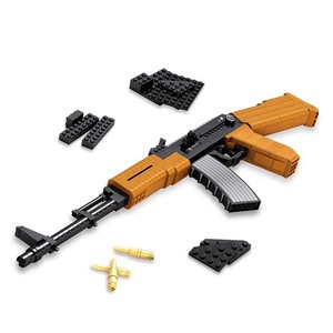 Ausini-Juego de bloques de construcción de plástico para niños, juguete educativo de ladrillos de fuego, Arma de francotirador militar Wea <span class=keywords><strong>Pon</strong></span> Rifle AK47, 617 piezas - Product Image 3