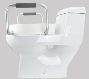 Elevadores de asiento de inodoro de brazo acolchado ajustable para personas mayores con marco de seguridad para suministros de terapia de rehabilitación - Product Image 1
