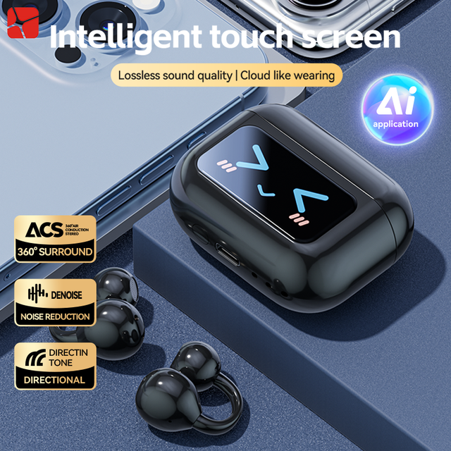 2026 Latest Screen Earbuds Earbuds Translator Ai Translator Headphones Ows Open Ear Bt 5.4 Hifi Bass Sport Headset