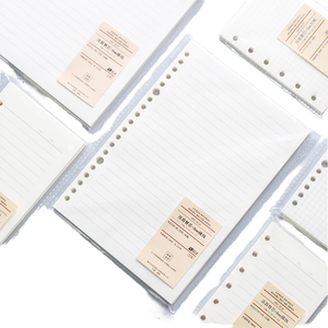 学校ノート ルーズリーフ B5 80g シングルライン グリッド ドット ブランク 英語 コーラル スタディ デイリープランナー 60枚 フィラー - Product Image 1