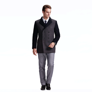 معطف شتوي من الصوف للرجال معطف من الصوف العسكري معطف من البازلاء السوداء - Product Image 1