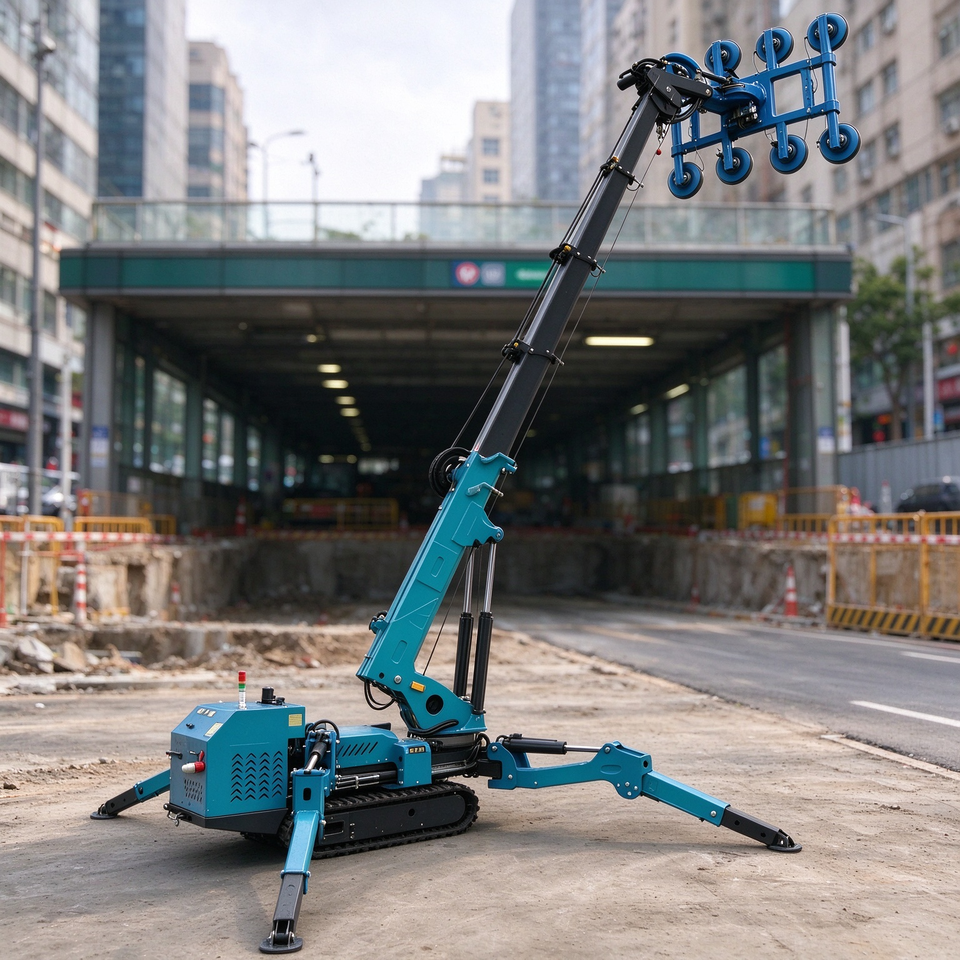 Portable Spider Crane with Vacuum Glass Suction Equipment for Glass ...