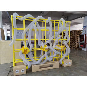 Juego de pared interactivo para patio interior, Panel de pared <span class=keywords><strong>sensorial</strong></span>, tablero ocupado para niños con laberinto de aire, <span class=keywords><strong>PISCINA</strong></span> DE BOLAS DE TUBO para área de juegos para niños - Product Image 2