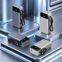 Batterie externe de grande capacité 30000mAh, charge rapide 65W, câble intégré, batterie externe pour usage professionnel et quotidien