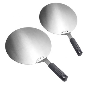 Sollevatore per torta a paletta in acciaio inossidabile, pala per torta rotonda a paletta strumenti di cottura con manico per torte pizze per la cottura su pietra per Pizza - Product Image 1