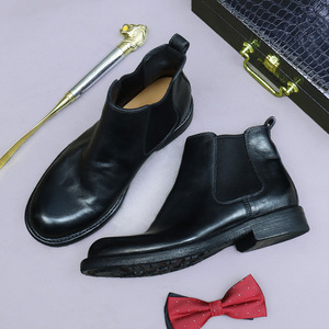 Botas de Tobillo de Cuero Especializado para Hombre, Estilo Chelsea con Suela Gruesa, Botas de Montaña, Botas Cortas, Novedad 2026 - Product Image 3