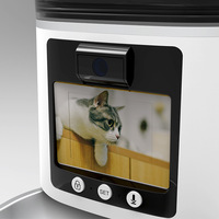 Distributeur automatique de nourriture intelligent pour animaux de compagnie 5L grande capacité avec contrôle à distance via application et appel vidéo bidirectionnel pour chats