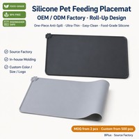 Tapis anti-déversement modulaire en silicone BPlus pour litière de chat, qualité alimentaire, antidérapant, pour chiens et chats