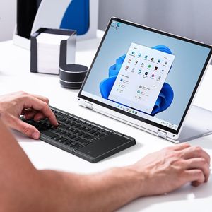 Tùy chỉnh teclado inalambrico Bluetooth b089t có thể gập lại BT bàn phím với Touchpad số bàn phím du lịch bàn phím cho Windows - Product Image 3