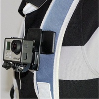 Takenoken kamera untuk fotografi, 360 derajat pelepasan cepat ransel putar penjepit topi penjepit cepat untuk kamera Aksi/Go pro Hero
