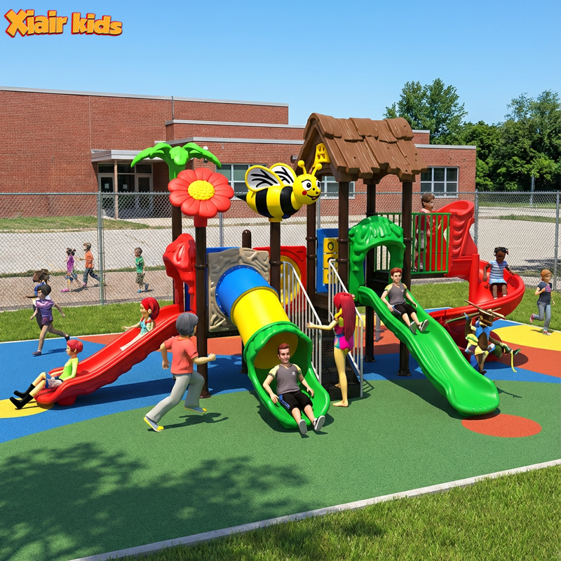 Complete Outdoor Playground Set for School