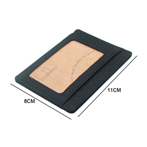 Porte-cartes fin pliable Boshiho en cuir végétalien recyclé fait main, portefeuille écologique – Nouvelle collection à succès - Product Image 2