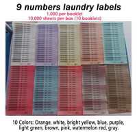 Étiquettes de codes-barres pour blanchisserie Petsign, 7 chiffres, 9 chiffres, étiquettes de nettoyage à sec, tickets de suivi de vêtements par ordinateur, 10 000 pièces, vente en gros