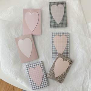 Personnalisez les fournitures de papeterie Heart ins custom Gentle plaid love note paper ins fresh and simple note book Sticky1906 - Product Image 4