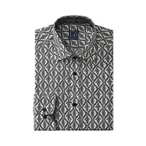 Chemise décontractée pour homme à manches longues, col rabattu, en popeline, 100 % coton, imprimée numériquement, écologique, collection automne - Product Image 4
