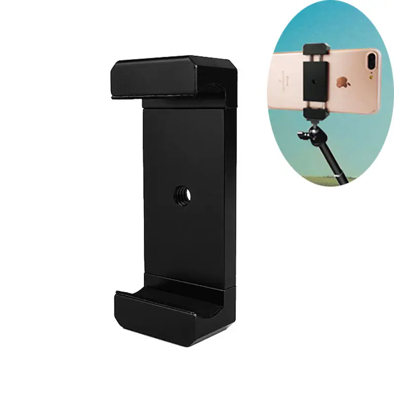 Tiktok-soporte pequeño para teléfono móvil, abrazadera retráctil de doble tirón Flexible de 60-110mm para selfi, trípode de aluminio