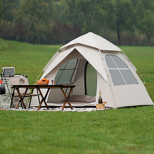 Set completo all'aperto da <span class=keywords><strong>campeggio</strong></span> portatile automatico <span class=keywords><strong>tenda</strong></span> pieghevole con tessuto Oxford ispessimento e antipioggia per il <span class=keywords><strong>campeggio</strong></span> - Product Image 3