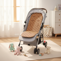 Tapis rafraîchissant pour poussette enfant - Fibre de bambou universel antidérapant respirant pliable pour l'été Fabriqué en Chine Modèle 006