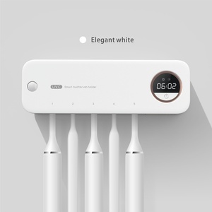 Stérilisateur de brosses à dents mural en ABS avec LED UVC, accessoire de salle de bain pour usage domestique, support de brosses à dents pour stérilisation - Product Image 4