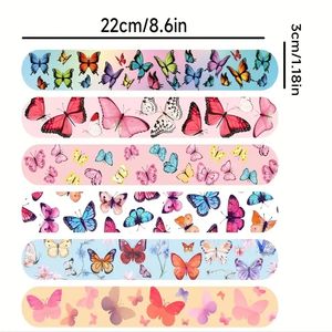 Großhandel 12 teile/beutel Schmetterling PVC Slap Armbänder Armbänder Geburtstags feier begünstigt Armbänder Snap Bands für Jungen und Mädchen - Product Image 5