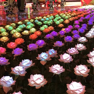 CCFL19 Festival Dekoration führte Rosen blume Beleuchtung Laterne Blumen licht