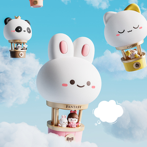 <span class=keywords><strong>Veilleuse</strong></span> LED mignonne de dessin animé <span class=keywords><strong>Panda</strong></span> Lapin Chat avec interrupteur à bouton rechargeable à 3 niveaux de luminosité - Product Image 2