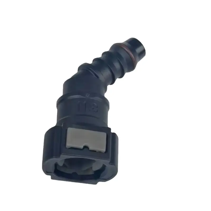 Konektor fitting pipa adaptor garis minyak nilon karet 12.61mm Coupler selang penghubung cepat jalur bahan bakar otomatis