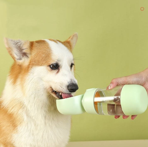 Bottiglia di cibo per cani 2-in-1, alimentatore per animali domestici portatile con ciotola da viaggio, Dispenser per l'alimentazione potabile all'aperto per cani <span class=keywords><strong>e</strong></span> gatti - Product Image 3