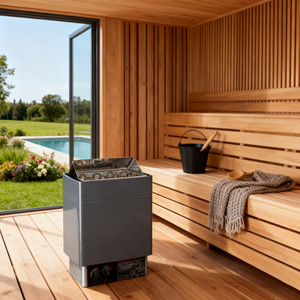 Stufa per Sauna Moderna Serie <span class=keywords><strong>Economica</strong></span> in Acciaio Inox CE con Doppio Controllo Supportato Stufa Elettrica per Sauna - Product Image 6
