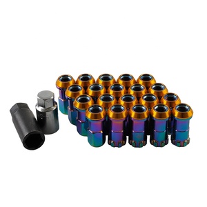 Racing R40 Neo Chrome Thép Khóa Khóa Chống Trộm Khóa Wheel Lug Nuts - Product Image 1