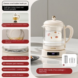 Bouilloire électrique sans fil avec infuseur, en verre borosilicate, design pliable, arrêt automatique, capacité de 1,8 L pour usage domestique - Product Image 4