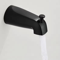 Salle de bain en laiton de luxe noir mat 2 fonctions ensemble de douche mitigeur mural bain d'eau chaude et froide ensemble de douche