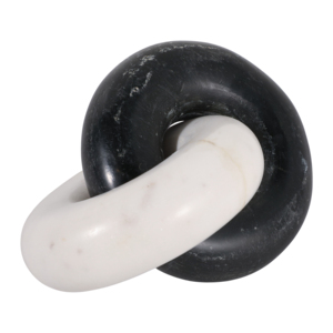 Scultura a doppia catena con anelli di marmo per decorazioni domestiche, tavolino da caffè, mensola, ornamento per soggiorno - Product Image 2