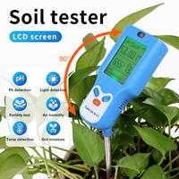 Testeur de sol intelligent 6in1 en gros d'usine pour la détection de sol de pH d'humidité de la température PH-mètre de sol agricole et de jardin