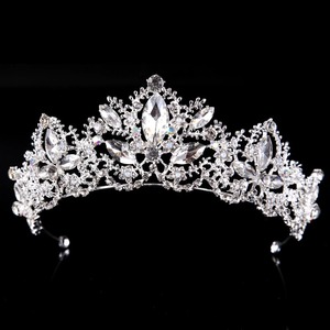 NCA-02 <span class=keywords><strong>novia</strong></span> accesorios <span class=keywords><strong>novia</strong></span> corona pelo joyería exquisita cristal barroca Tiara <span class=keywords><strong>de</strong></span> oro - Product Image 2