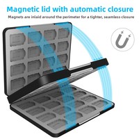 Étui de rangement magnétique en silicone 64-en-1 / 32-en-1 pour cartes de jeu Nintendo Switch & Switch 2 – Étui de protection pour cartouches de jeu
