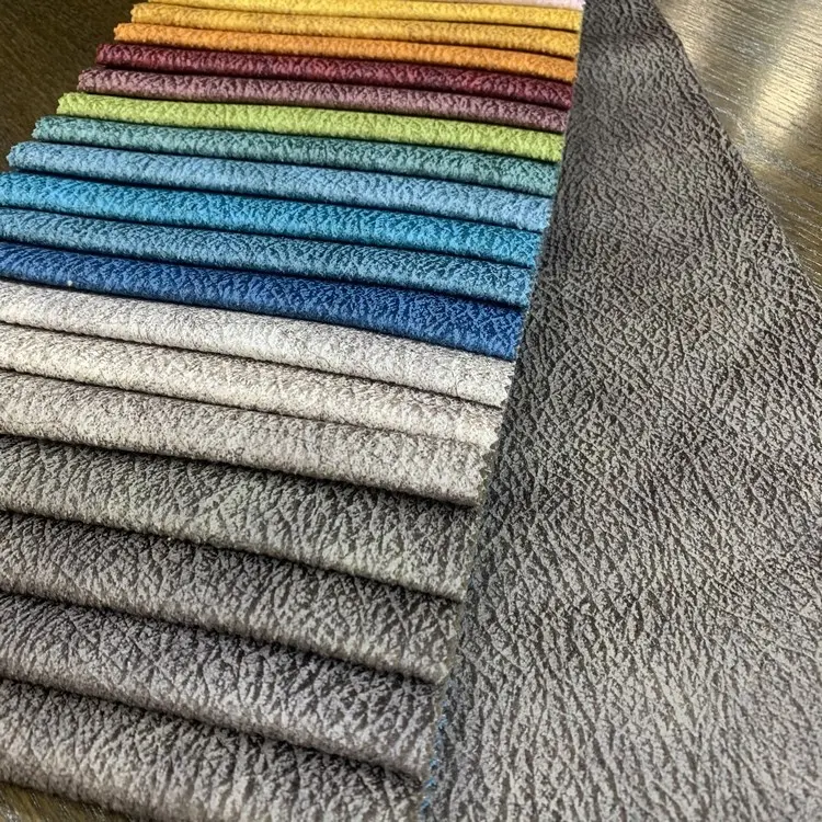 Push holland velour fabrics 100% polyester knitted sofa cover velvet fabric at stock