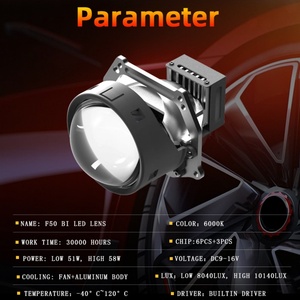 Sanvi 3 Inch Bi-LED Lens Headlight Super Bright F50 Projector 58W 6000K High Power Hot Selling Product - Product Image 5