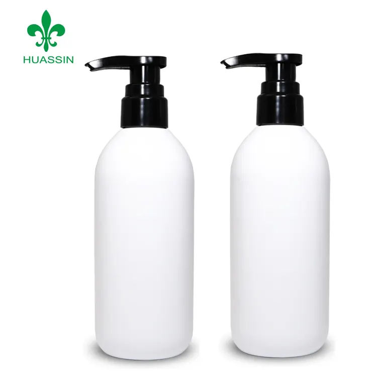 400ml pet cosmetic bottle white bottle with lotion pump