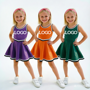 Vestidos Deportivos para Niñas Hippo Kids, Vestido Cruzado con Shorts, Vestido Deportivo de Una Pieza para Niña, Estilo Animadora de Fútbol - Product Image 6
