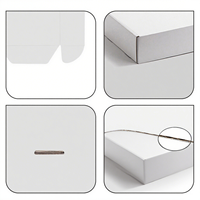 Boîtes d'expédition en carton ondulé blanches pour bijoux, bagues et cadeaux, avec logo, format avion