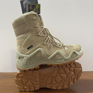 Bottes de randonnée hautes TSB07 camouflage kaki en cuir de vache - Product Image 3